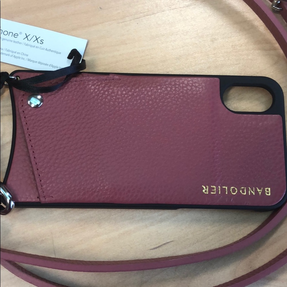 New Bandolier Emma Muted Red iPhone X/XS wallet